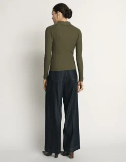 COTTON SILK RIBBED POLO