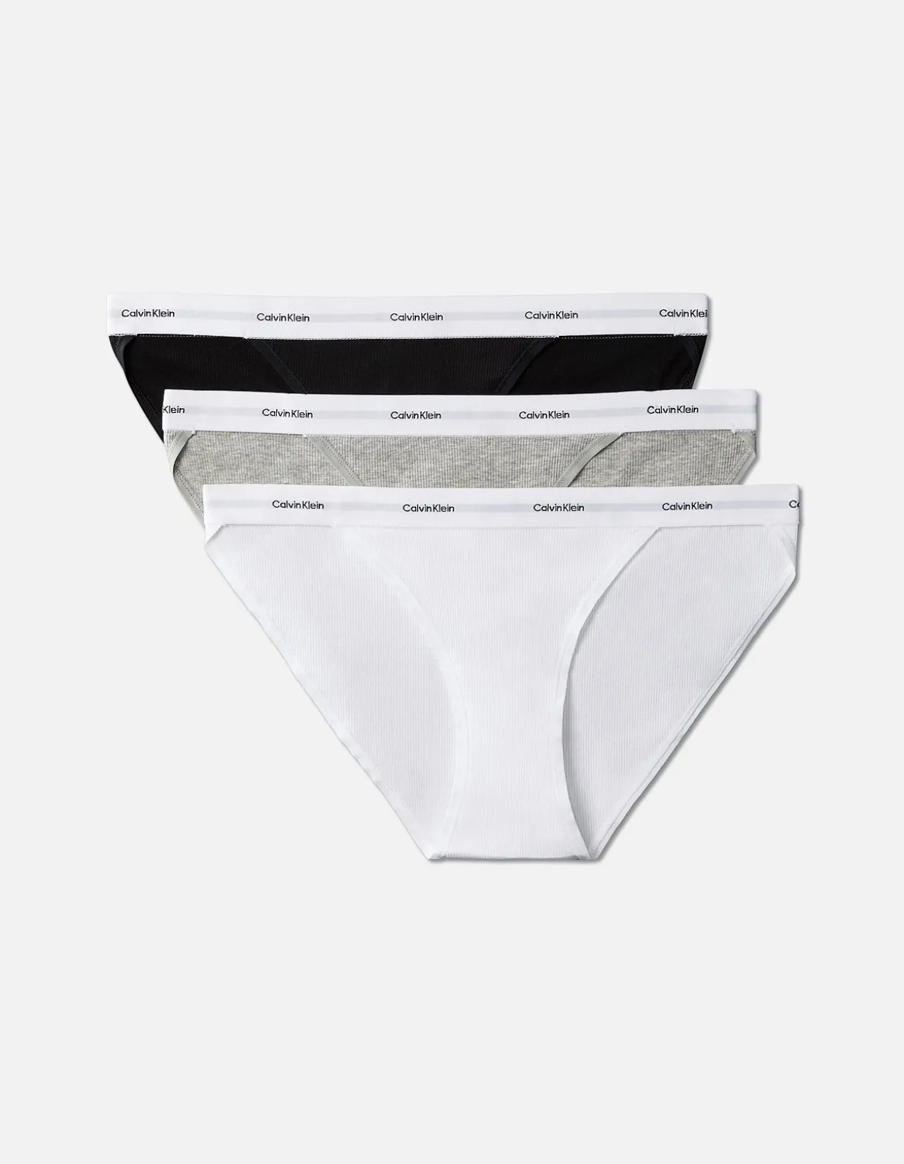 COTTON STRETCH RIB STRING BIKINI 3PK