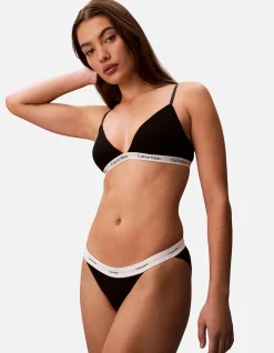 COTTON STRETCH RIB STRING BIKINI 3PK