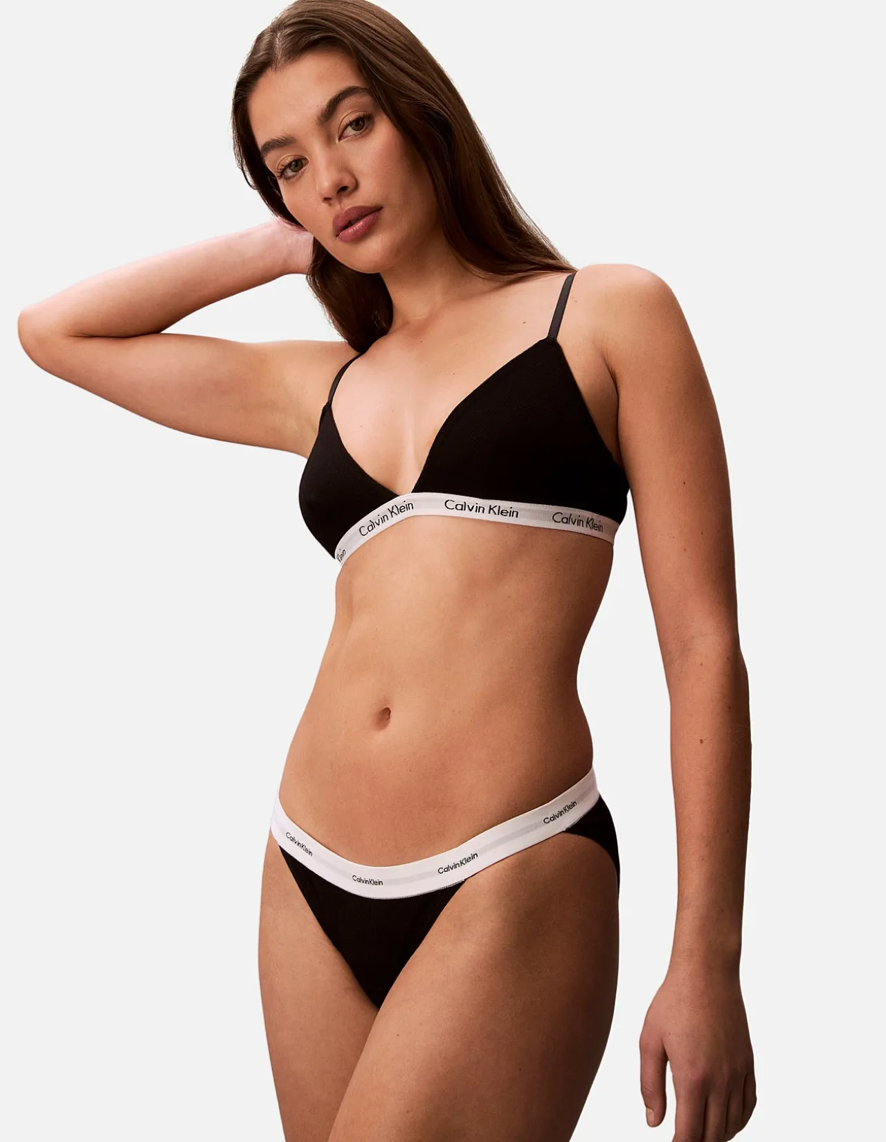 COTTON STRETCH RIB STRING BIKINI 3PK