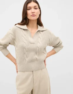 COTTON TEXTURED CABLE KNIT