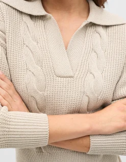 COTTON TEXTURED CABLE KNIT