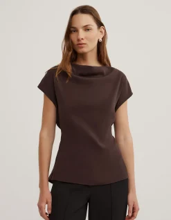 Cowl Tie Belt Top
