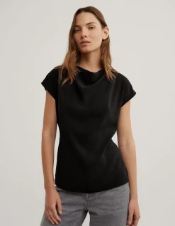 Cowl Tie Belt Top