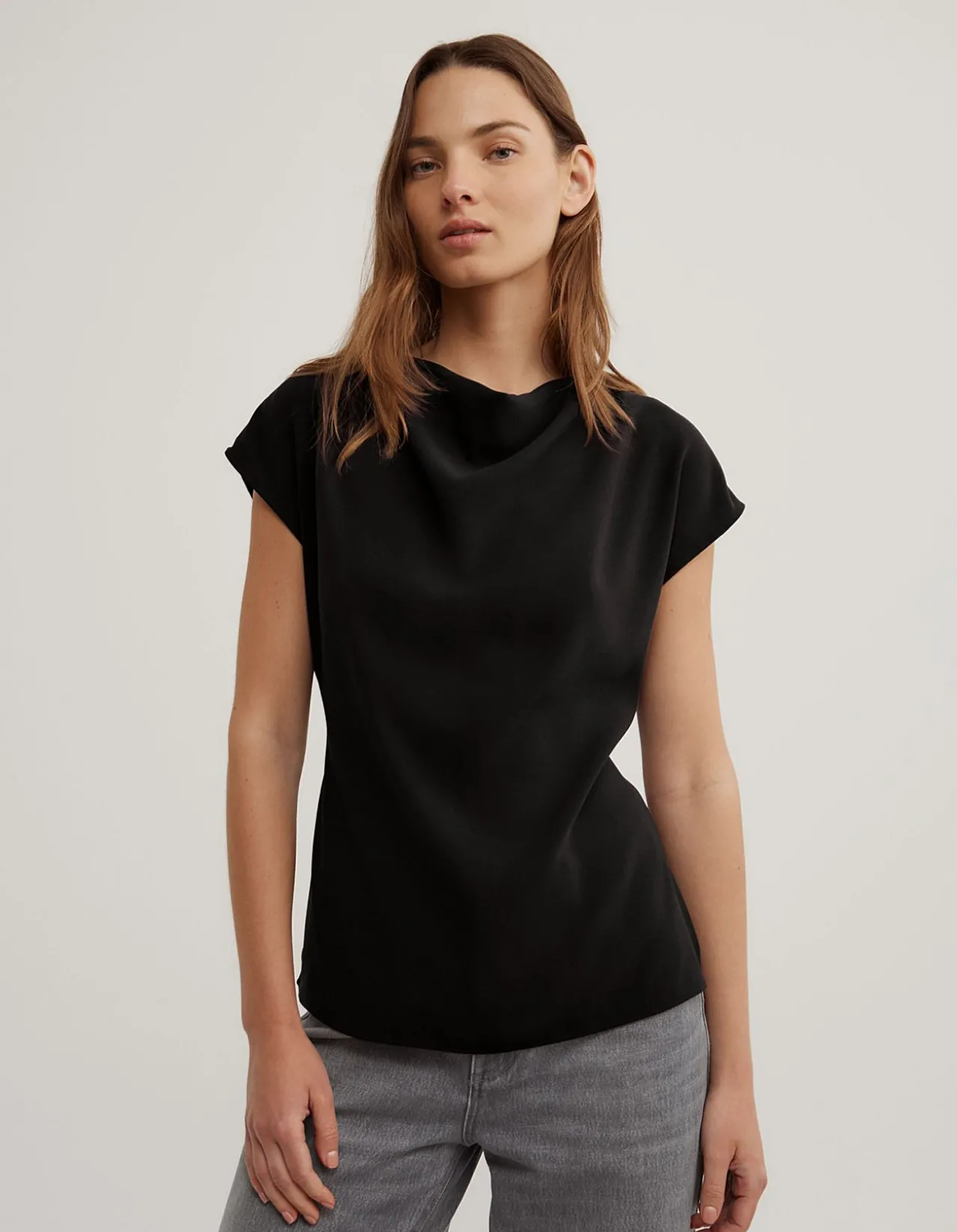 Cowl Tie Belt Top