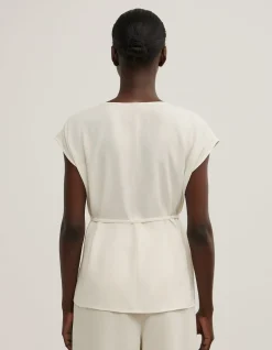 Cowl Tie Belt Top