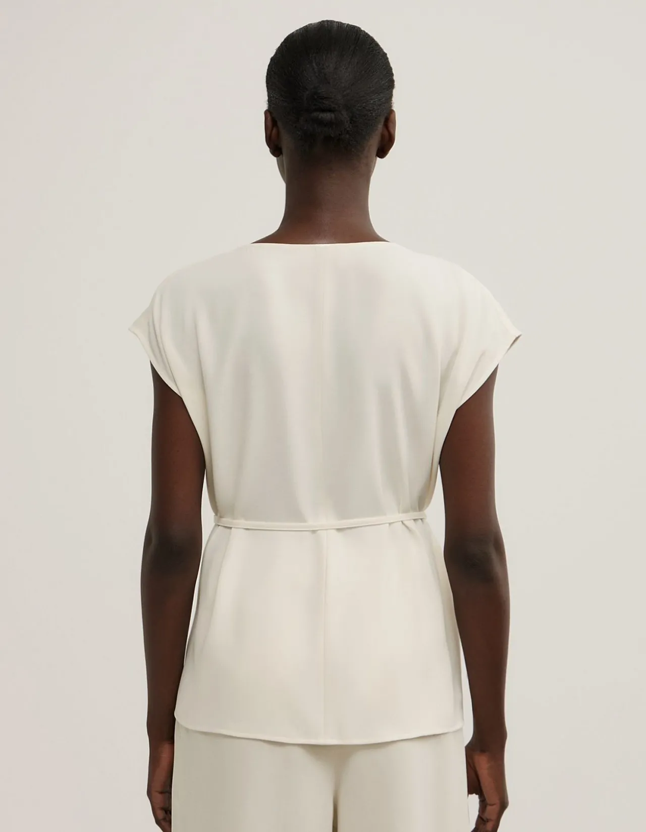 Cowl Tie Belt Top