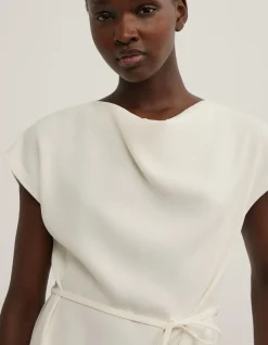 Cowl Tie Belt Top