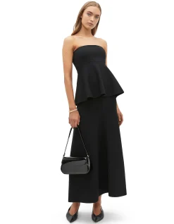 CREPE KNIT STRAPLESS TOP