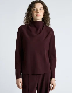 CREPE LONG SLEEVE TOP