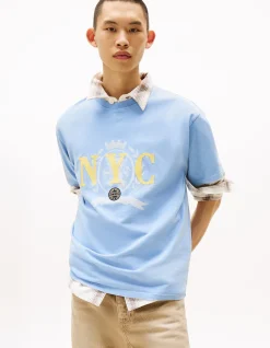 Crest Logo Relaxed T-Shirt Blue