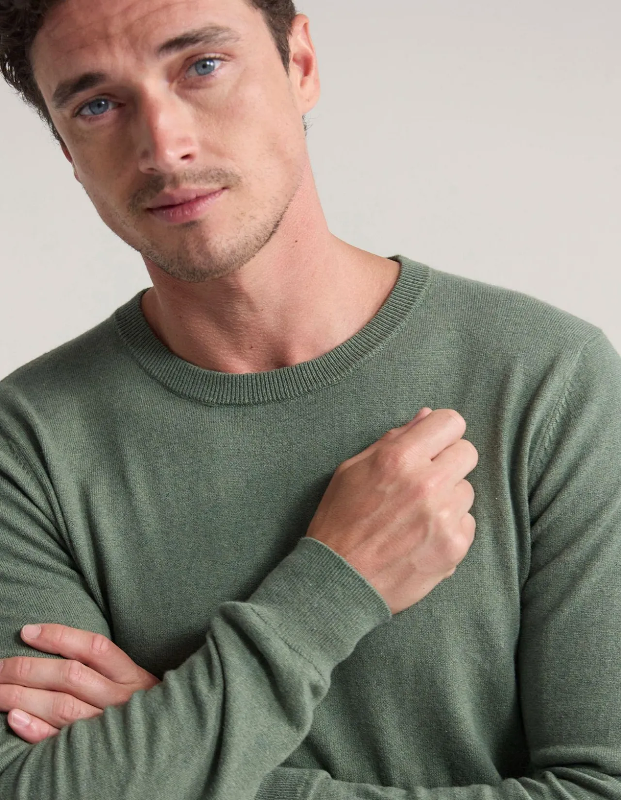 CREW NECK PURE MERINO WOOL PULLOVER