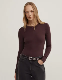 Crew Rib Long Sleeve Top