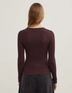 Crew Rib Long Sleeve Top