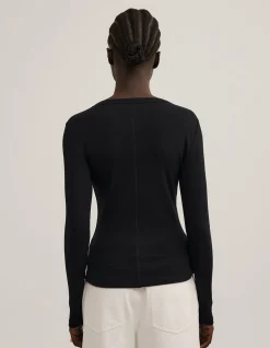 Crew Rib Long Sleeve Top