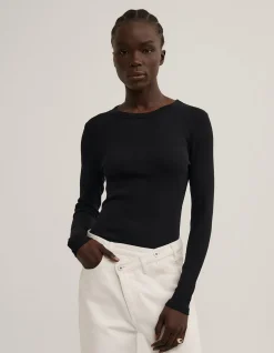 Crew Rib Long Sleeve Top