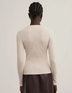 Crew Rib Long Sleeve Top