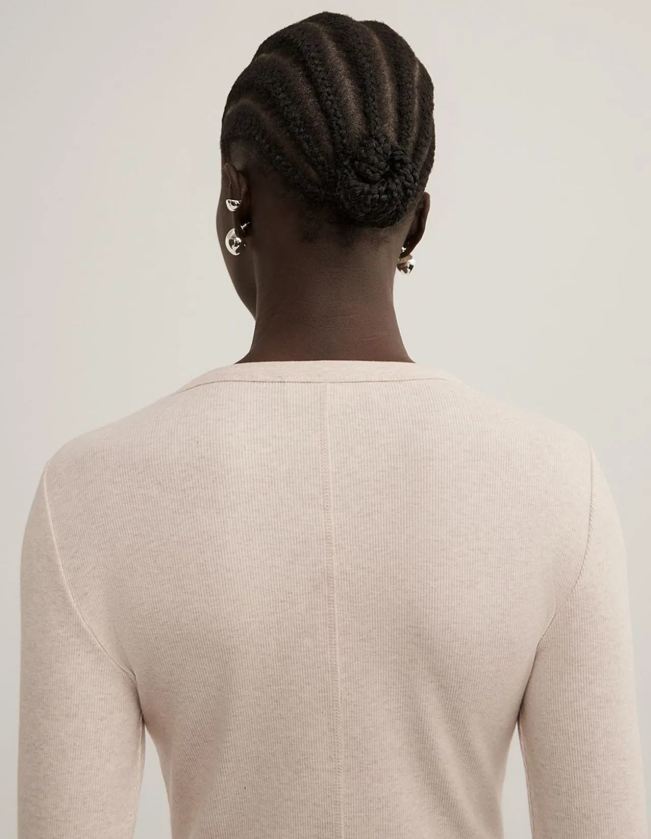Crew Rib Long Sleeve Top