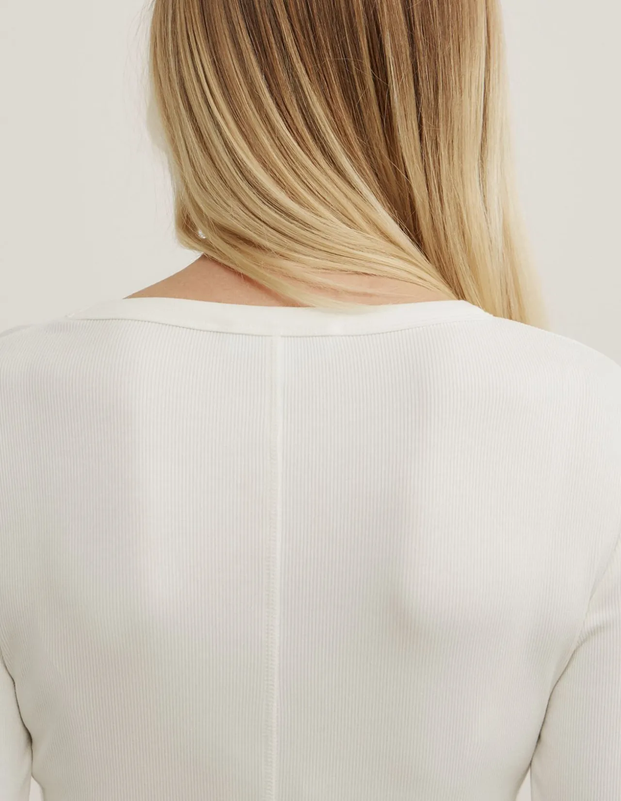Crew Rib Long Sleeve Top