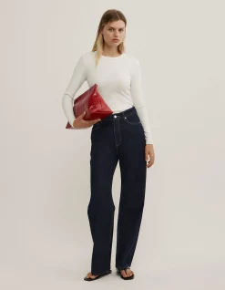 Crew Rib Long Sleeve Top