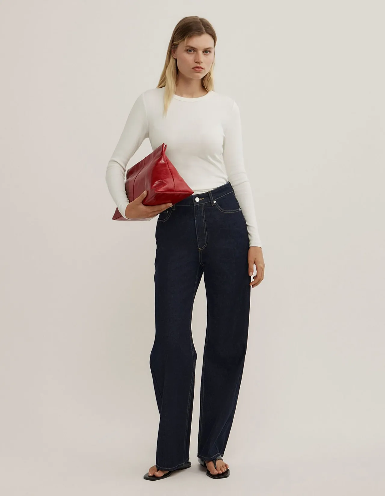 Crew Rib Long Sleeve Top