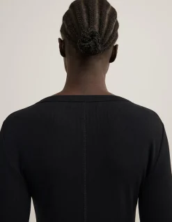 Crew Rib Long Sleeve Top