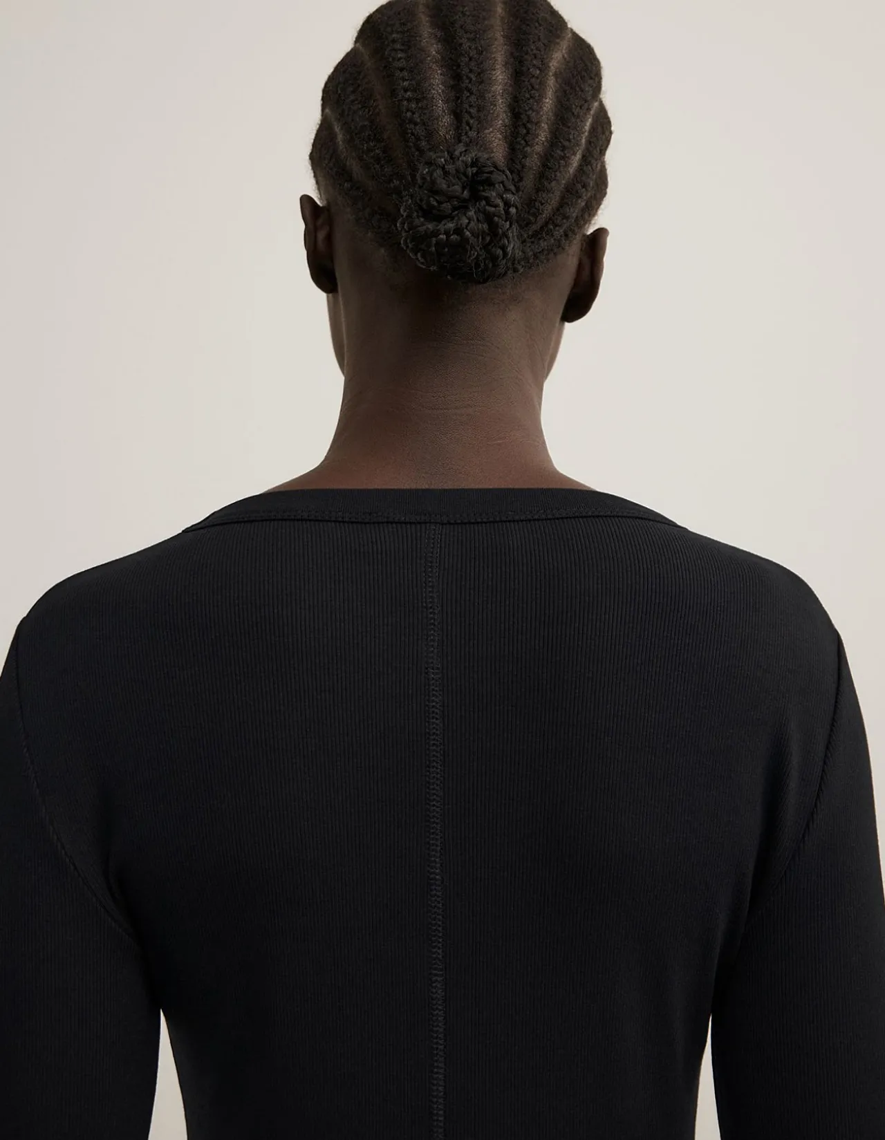 Crew Rib Long Sleeve Top