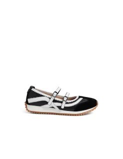 Crimpy Double Strap Scalloped Mary Jane Flats