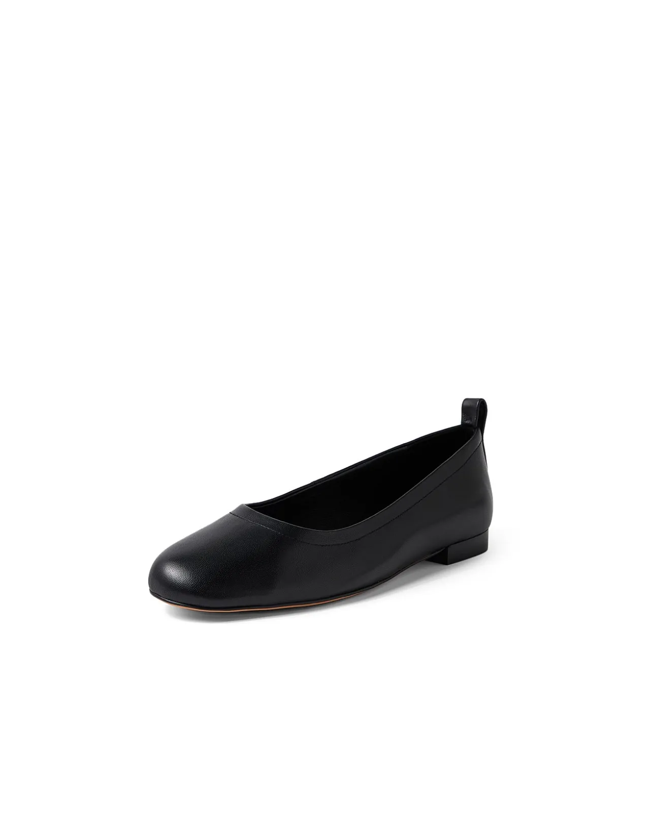 Crimson Leather Ballet Flats Black