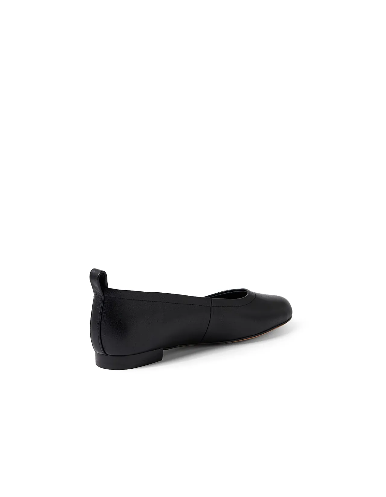 Crimson Leather Ballet Flats Black