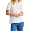 CRINKLE COTTON T-SHIRT - WHITE