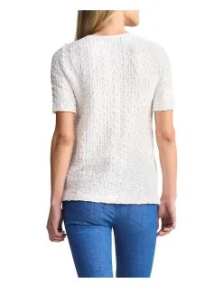 CRINKLE COTTON T-SHIRT - WHITE