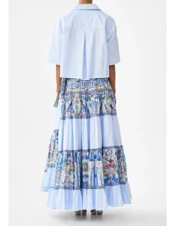 CROPPED CAMP COLLAR BLOUSE