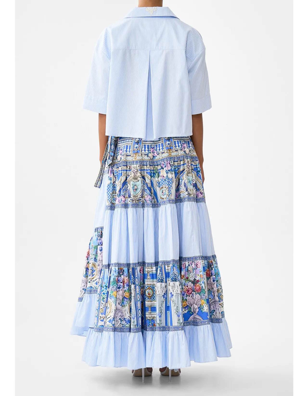 CROPPED CAMP COLLAR BLOUSE