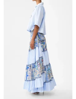 CROPPED CAMP COLLAR BLOUSE