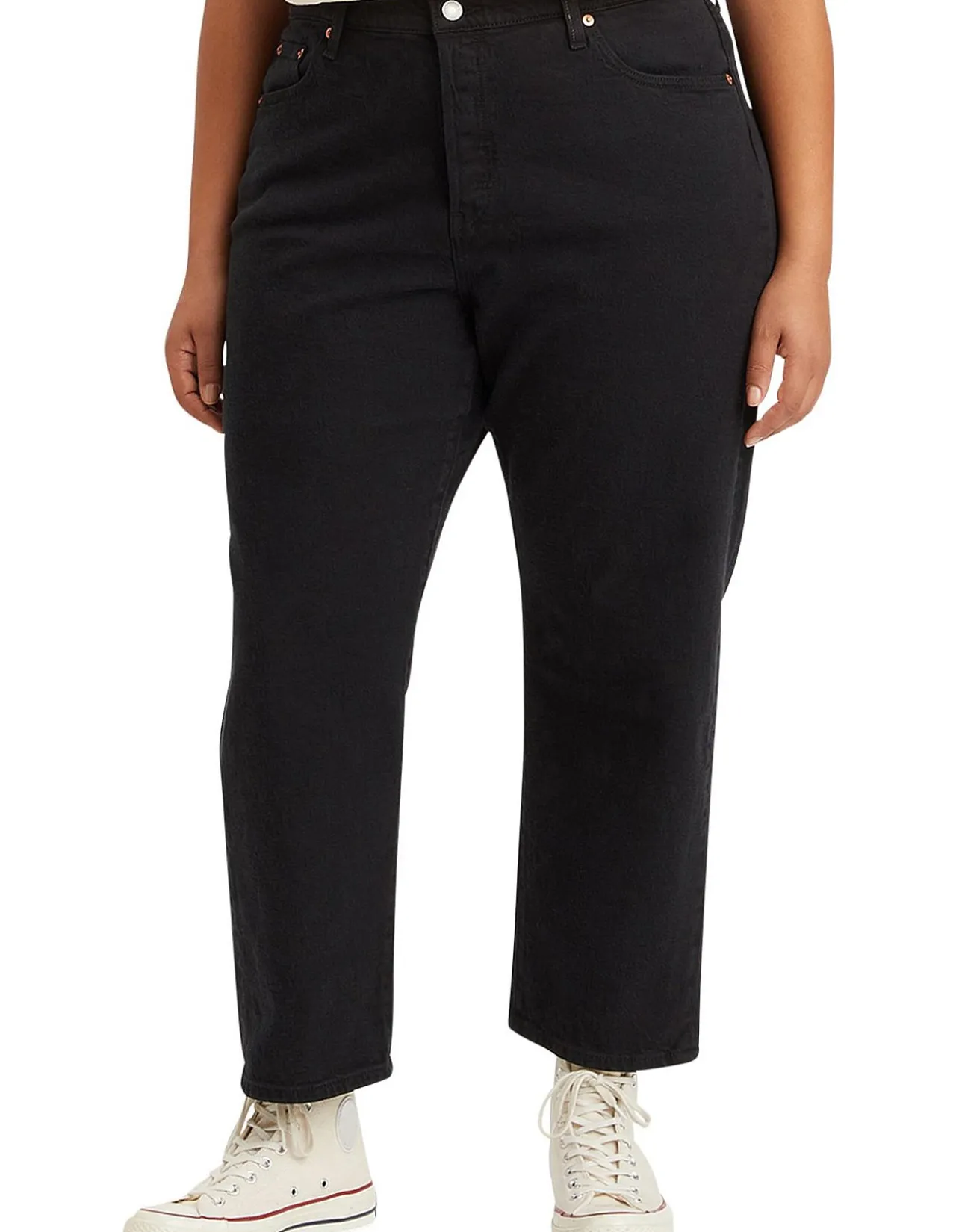 501 Cropped High Rise Straight Leg Jeans