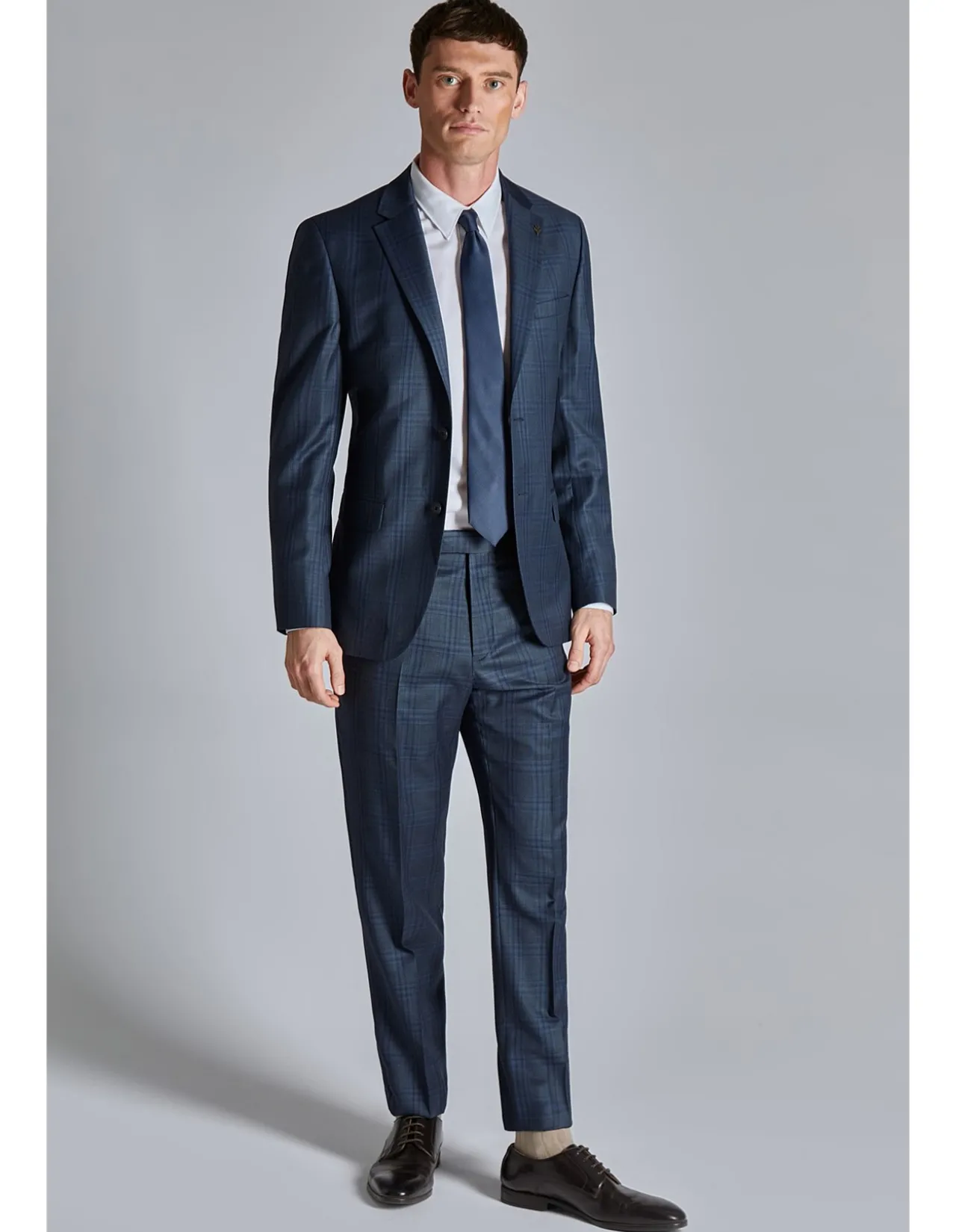 Crux Deep Blue Check Trousers