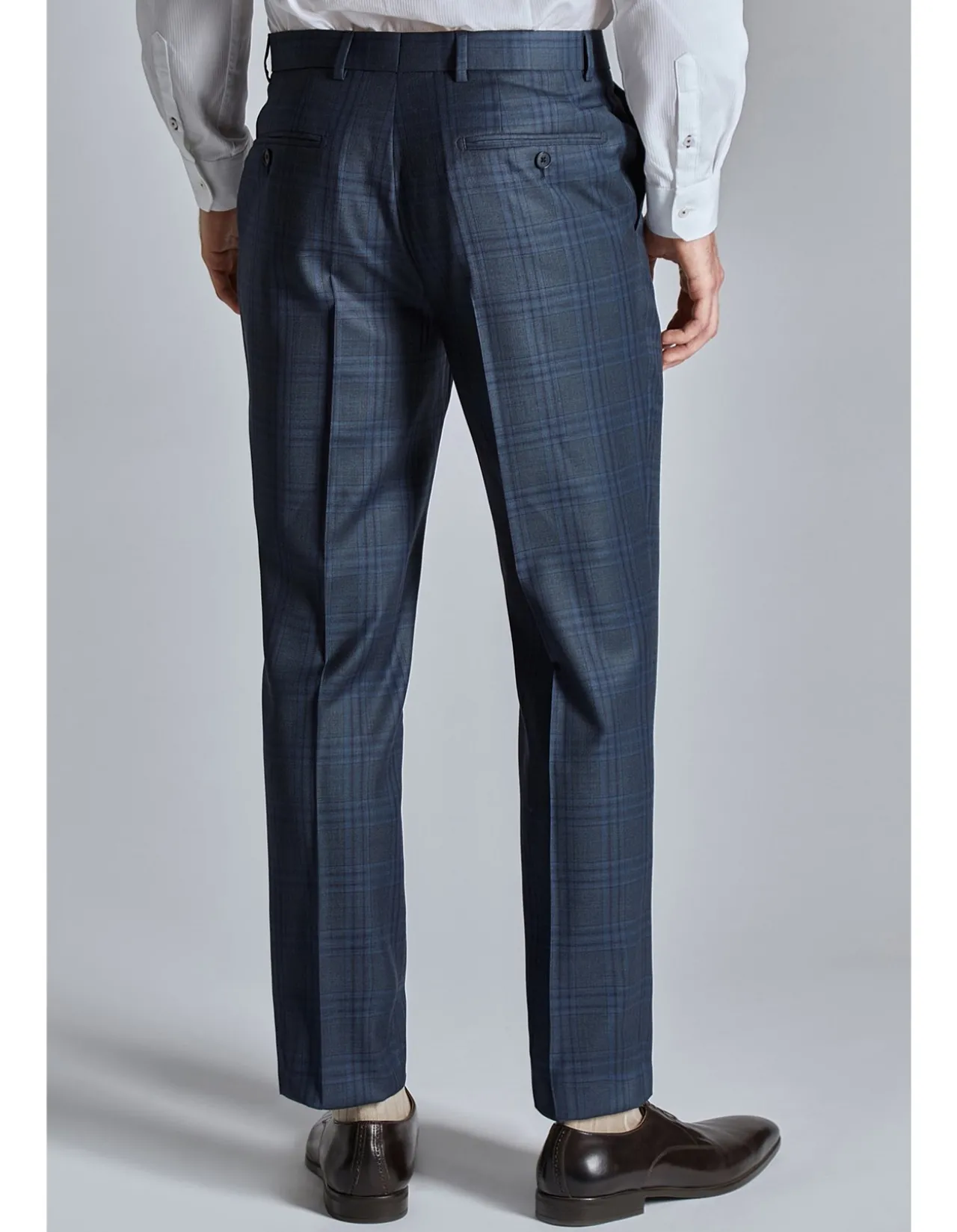 Crux Deep Blue Check Trousers