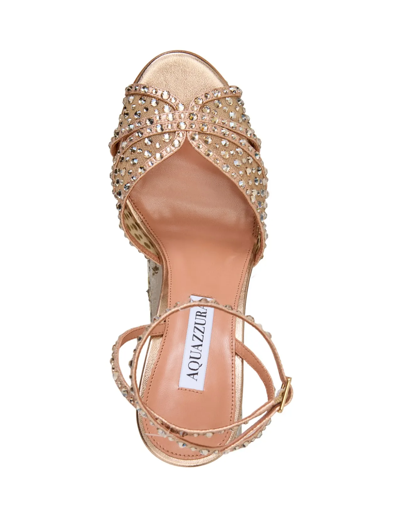 Crystal Lover Crystal Embellished Ankle Strap Sandals