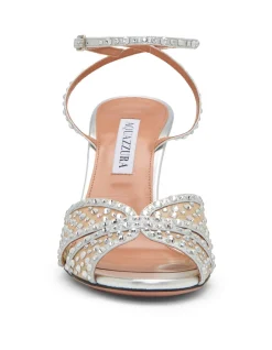 Crystal Lover Crystal Mesh Stiletto Sandals