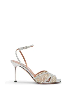 Crystal Lover Crystal Mesh Stiletto Sandals