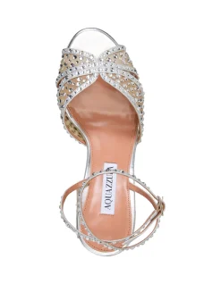 Crystal Lover Crystal Mesh Stiletto Sandals