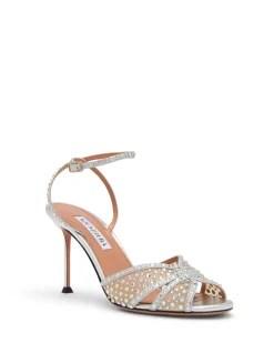 Crystal Lover Crystal Mesh Stiletto Sandals