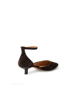 Cushla Suede Ankle Strap Kitten Heel Pumps