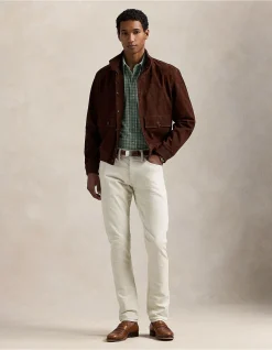 Custom Fit Checked Stretch Poplin Shirt