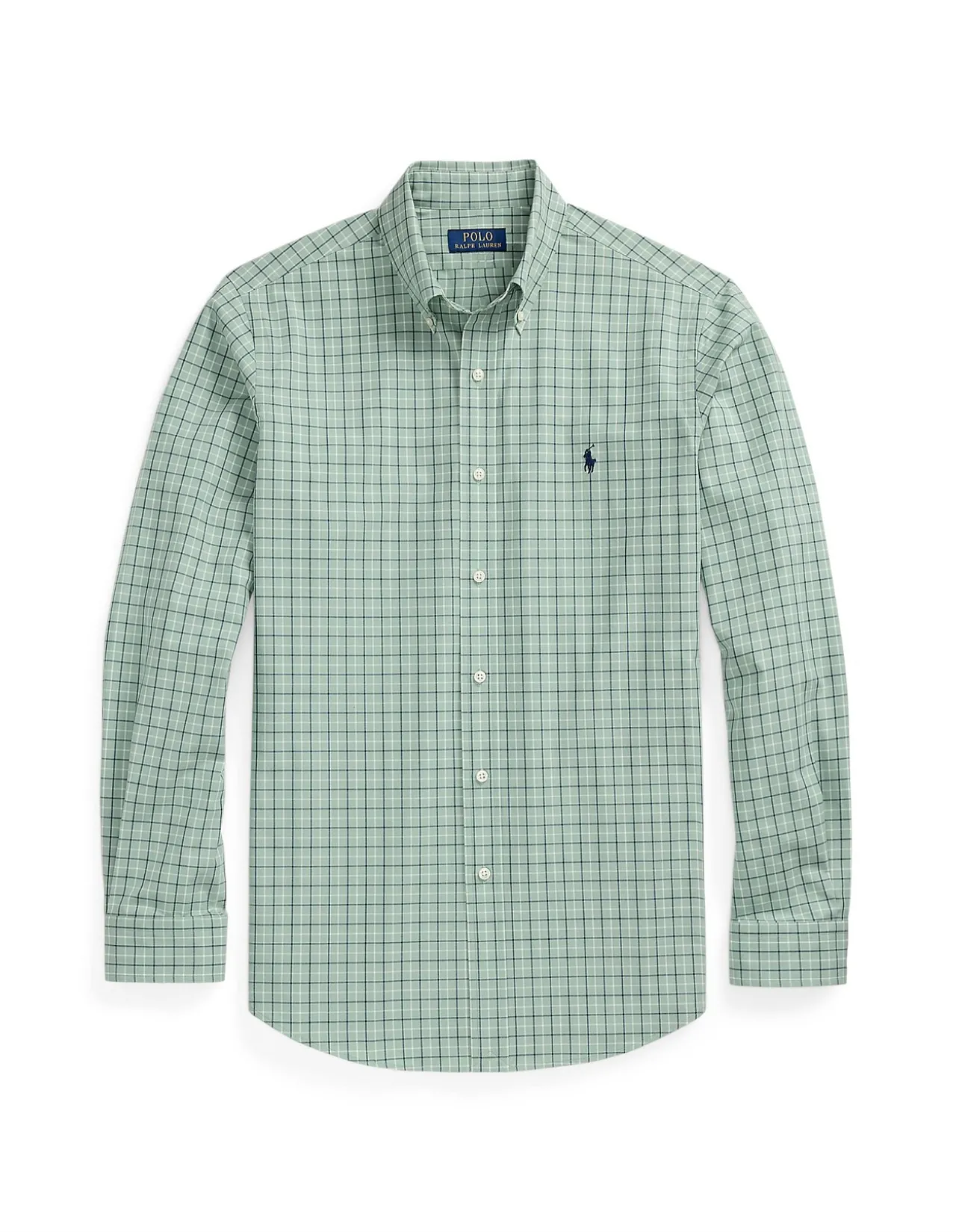 Custom Fit Checked Stretch Poplin Shirt