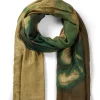 Dandelion Print Lightweight Frayed Edge Scarf