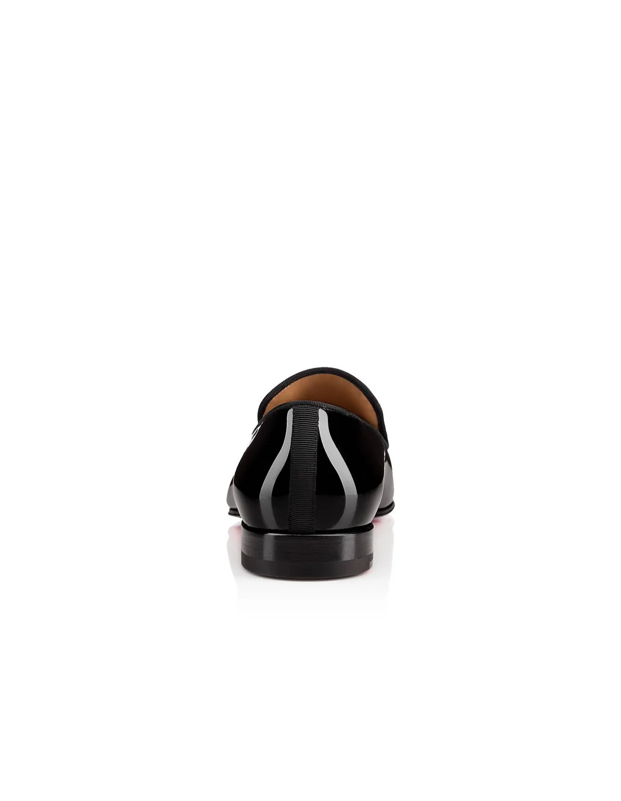 DANDELION TASSEL FLAT PATENT BLACK LOAFERS