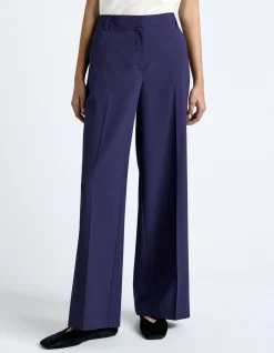 DARK COBALT EUROPEAN STRETCH SUITING STRAIGHT LEG PANT