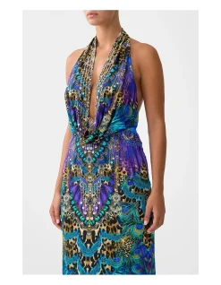 DEEP COWL PLUNGE DRESS